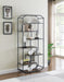 Leland 6-shelf Bookcase Rustic Brown and Dark Grey - Visions in Furniture (La Mirada, CA)