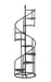 Roseglen 8-shelf Staircase Bookcase Rustic Brown and Black - Visions in Furniture (La Mirada, CA)