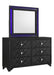 Penelope Rectangular Dresser Mirror Black - Visions in Furniture (La Mirada, CA)