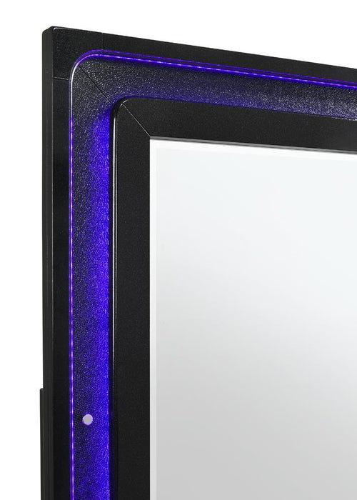 Penelope Rectangular Dresser Mirror Black - Visions in Furniture (La Mirada, CA)