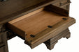 Hartshill Credenza with Power Outlet Burnished Oak - Visions in Furniture (La Mirada, CA)