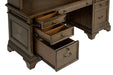 Hartshill Credenza with Hutch Burnished Oak - Visions in Furniture (La Mirada, CA)