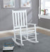 Annie Slat Back Wooden Rocking Chair White - Visions in Furniture (La Mirada, CA)