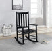 Annie Slat Back Wooden Rocking Chair Black - Visions in Furniture (La Mirada, CA)