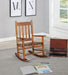 Annie Slat Back Youth Rocking Chair Golden Brown - Visions in Furniture (La Mirada, CA)