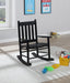 Annie Slat Back Youth Rocking Chair Black - Visions in Furniture (La Mirada, CA)