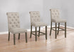 Balboa Tufted Back Bar Stools Beige and Rustic Brown (Set of 2) - Visions in Furniture (La Mirada, CA)