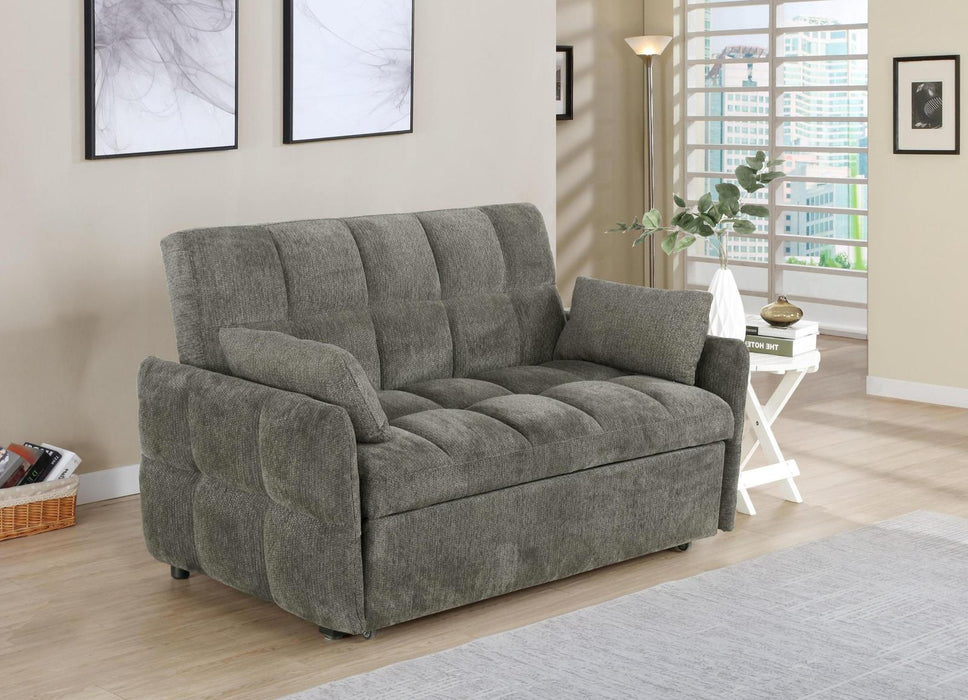 Cotswold Tufted Cushion Sleeper Sofa Bed Light Grey & Dark Grey - Visions in Furniture (La Mirada, CA)