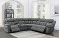 Bahrain 6-piece Upholstered Motion Sectional Charcoal - Visions in Furniture (La Mirada, CA)