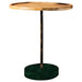 Ginevra Round Marble Base Accent Table Natural and Green - Visions in Furniture (La Mirada, CA)