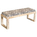 Aiden Sled Leg Upholstered Accent Bench Black and White - Visions in Furniture (La Mirada, CA)