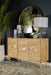 Alyssum Checkered Pattern 3-door Accent Cabinet Natural - Visions in Furniture (La Mirada, CA)