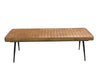 Misty Cushion Side Bench Camel and Black - Visions in Furniture (La Mirada, CA)