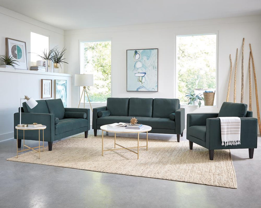 Ellison Round X-cross End Table White and Gold - Visions in Furniture (La Mirada, CA)