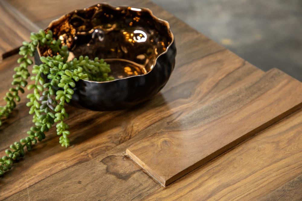 Samira Wooden Square Coffee Table Natural Sheesham - Visions in Furniture (La Mirada, CA)