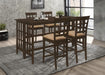 Gabriel Upholstered Counter Height Stools Cappuccino and Beige (Set of 2) - Visions in Furniture (La Mirada, CA)