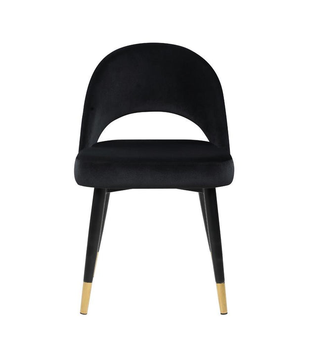 Lindsey Arched Back Upholstered Side Chairs Black (Set of 2) - Visions in Furniture (La Mirada, CA)