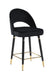 Lindsey Arched Back Upholstered Counter Height Stools Black (Set of 2) - Visions in Furniture (La Mirada, CA)