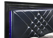 Penelope Queen Bed with LED Lighting Black and Midnight Star - Visions in Furniture (La Mirada, CA)