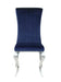 Betty Upholstered Side Chairs Ink Blue and Chrome (Set of 4) - Visions in Furniture (La Mirada, CA)