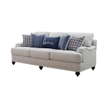 Glenn Recessed Arms Sofa Light Grey - Visions in Furniture (La Mirada, CA)