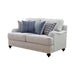 Glenn Recessed Arms Loveseat Light Grey - Visions in Furniture (La Mirada, CA)