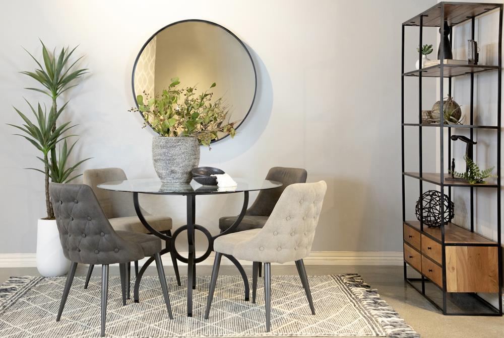Cosmo Upholstered Curved Back Side Chairs (Set of 2) - Visions in Furniture (La Mirada, CA)