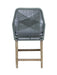 Nakia Woven Rope Back Counter Height Stools (Set of 2) - Visions in Furniture (La Mirada, CA)