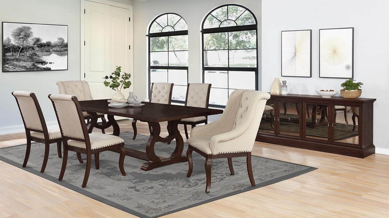 Brockway Tufted Dining Chairs Cream and Antique Java (Set of 2) - Visions in Furniture (La Mirada, CA)
