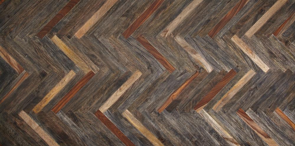 Misty Sled Leg Dining Table Grey Sheesham and Gunmetal - Visions in Furniture (La Mirada, CA)