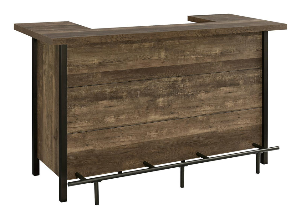 Bellemore Rectangular Storage Bar Unit Rustic Oak - Visions in Furniture (La Mirada, CA)