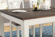 Fortress 7-piece Dining Set Chestnut and Vintage White - Visions in Furniture (La Mirada, CA)