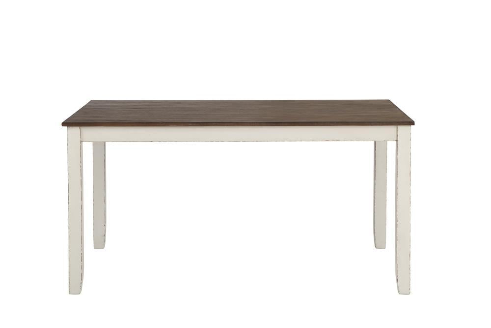 Fortress 7-piece Dining Set Chestnut and Vintage White - Visions in Furniture (La Mirada, CA)