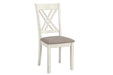 Fortress 7-piece Dining Set Chestnut and Vintage White - Visions in Furniture (La Mirada, CA)