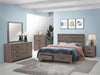 Brantford Eastern King Panel Bed Barrel Oak - Visions in Furniture (La Mirada, CA)