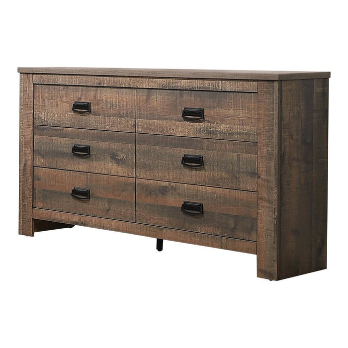 Frederick 6-drawer Dresser Weathered Oak - Visions in Furniture (La Mirada, CA)