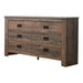 Frederick 6-drawer Dresser Weathered Oak - Visions in Furniture (La Mirada, CA)