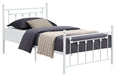 Canon Full Metal Slatted Headboard Platform Bed - White - Visions in Furniture (La Mirada, CA)