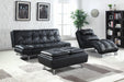 Dilleston Upholstered Chaise Black - Visions in Furniture (La Mirada, CA)