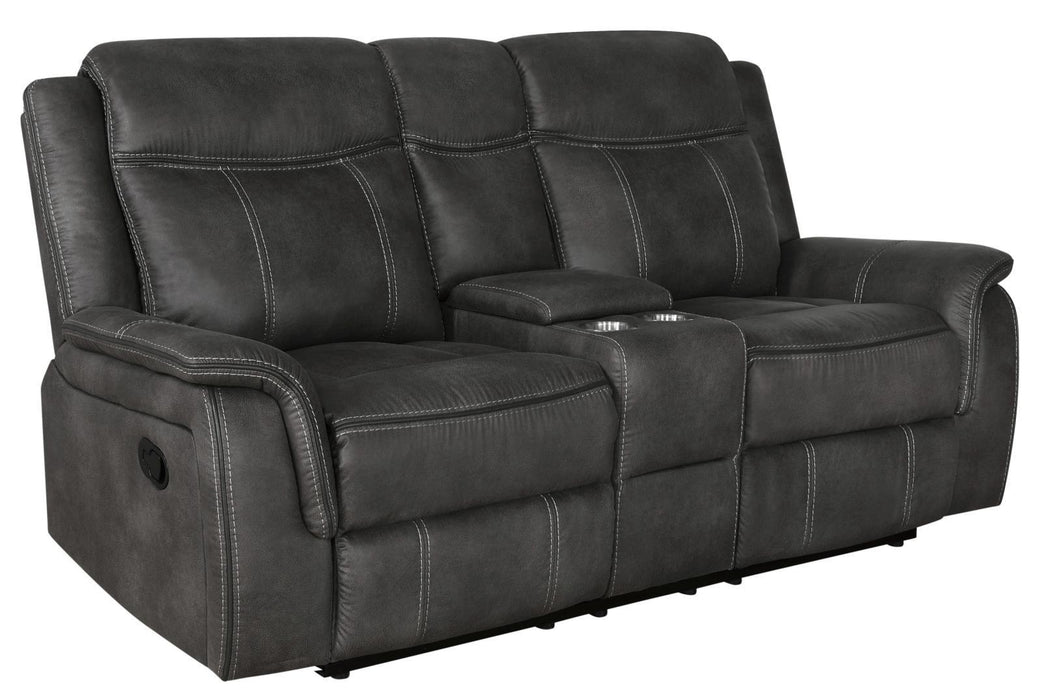 Lawrence Upholstered Tufted Back Motion Loveseat - Visions in Furniture (La Mirada, CA)