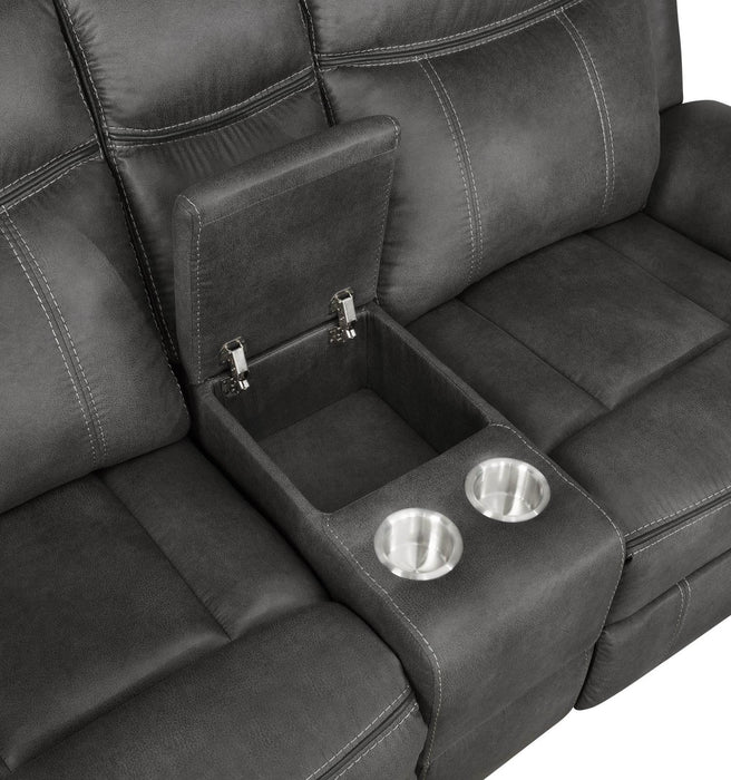 Lawrence Upholstered Tufted Back Motion Loveseat - Visions in Furniture (La Mirada, CA)