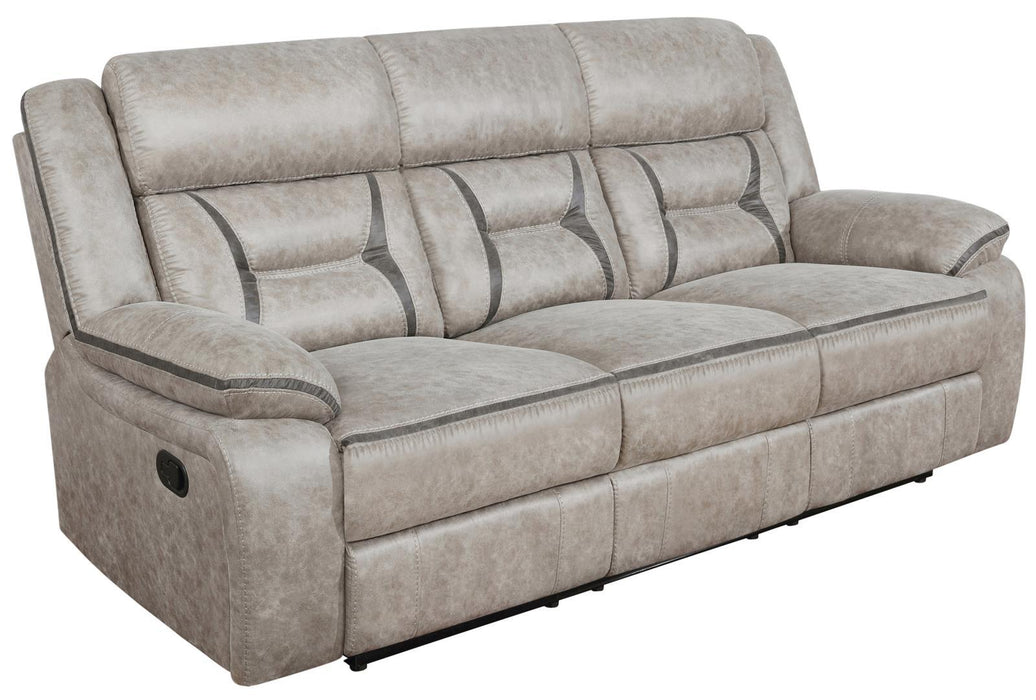 Greer Upholstered Tufted Back Motion Sofa - Visions in Furniture (La Mirada, CA)