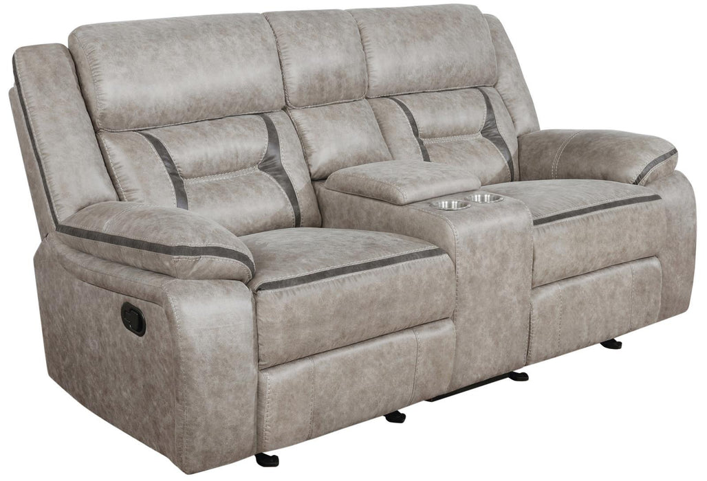 Greer Upholstered Tufted Back Glider Loveseat - Visions in Furniture (La Mirada, CA)