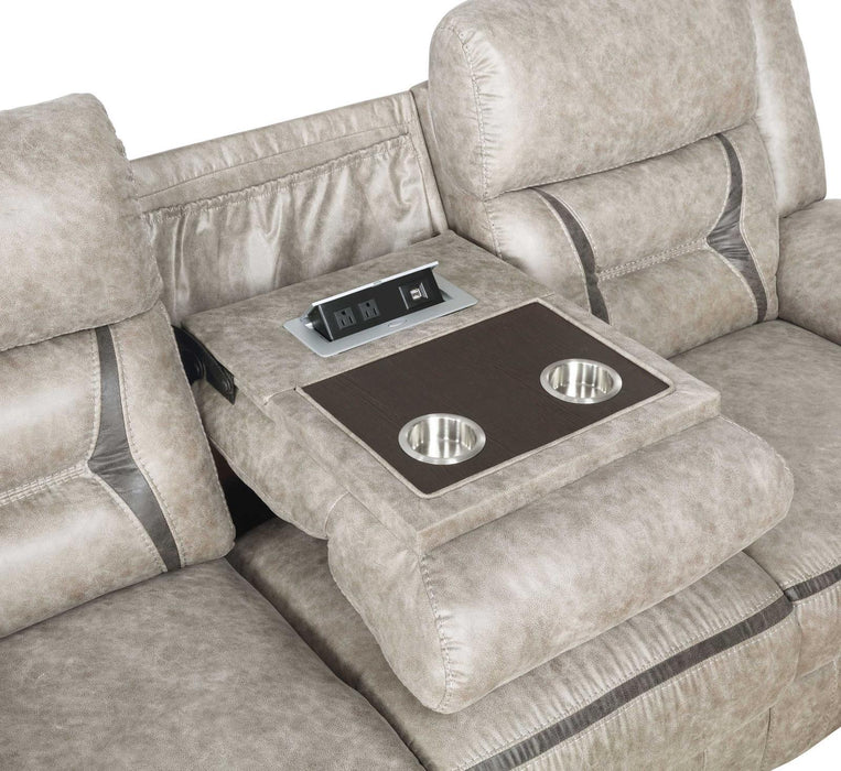 Greer Upholstered Tufted Back Motion Sofa - Visions in Furniture (La Mirada, CA)