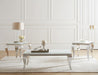 Luna Square End Table White and Chrome - Visions in Furniture (La Mirada, CA)
