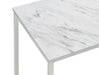 Leona Coffee Table with Casters White and Satin Nickel - Visions in Furniture (La Mirada, CA)