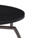 Dacre Round End Table Dark Grey and Black Nickel - Visions in Furniture (La Mirada, CA)