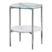 Cadee Round Glass Top End Table Clear and Chrome - Visions in Furniture (La Mirada, CA)