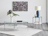 Cadee Round Glass Top End Table Clear and Chrome - Visions in Furniture (La Mirada, CA)