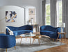 Kaelyn Round Mirror Top End Table Gold - Visions in Furniture (La Mirada, CA)